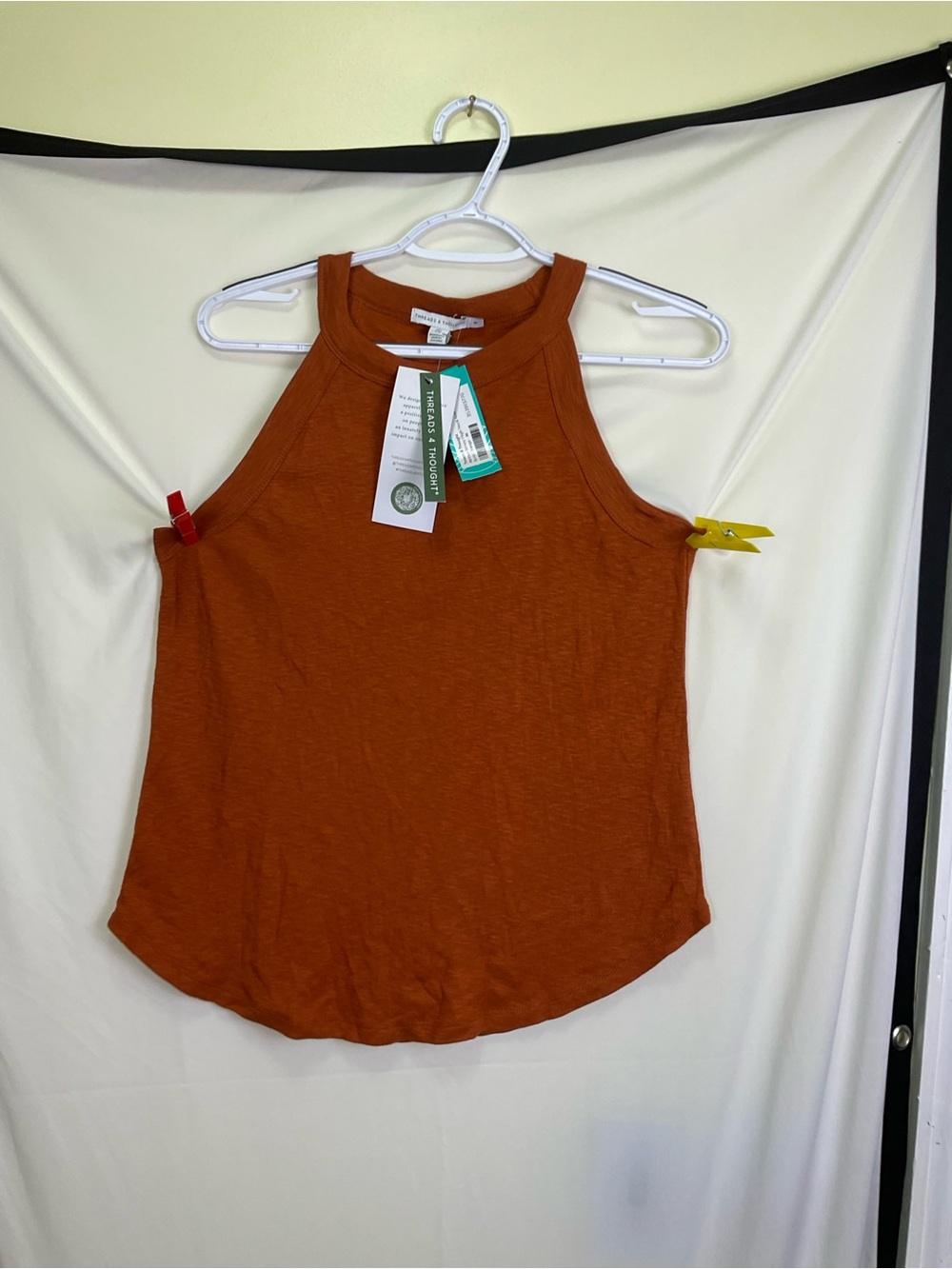 Threads 4 Thought Maresia Jersey High Neck Knit Tank Top - Burnt Orange
